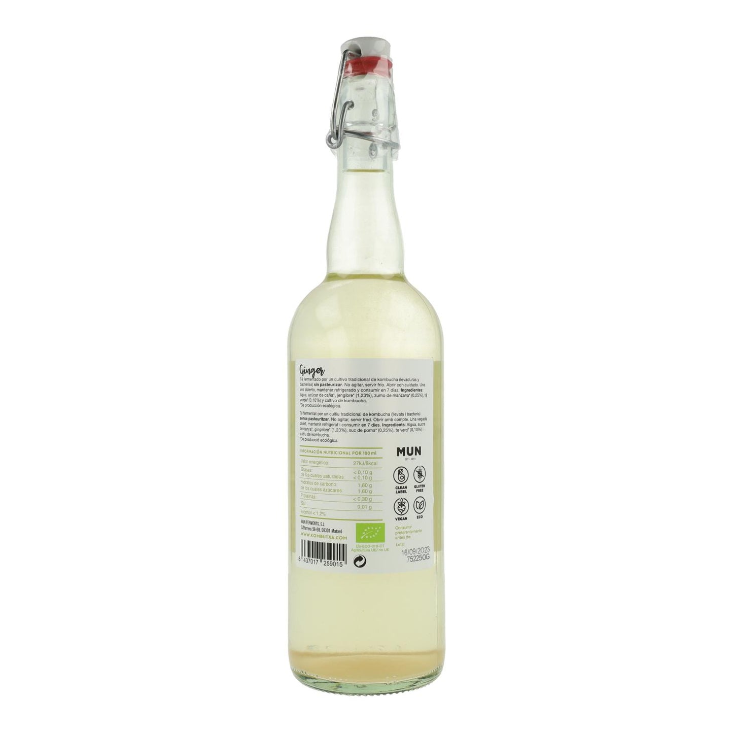Chá de Kombucha com Gengibre Kombutxa