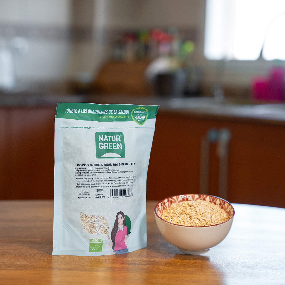 Flocos de Quinoa Orgânica Real Sem Glúten NaturGreen 200 g