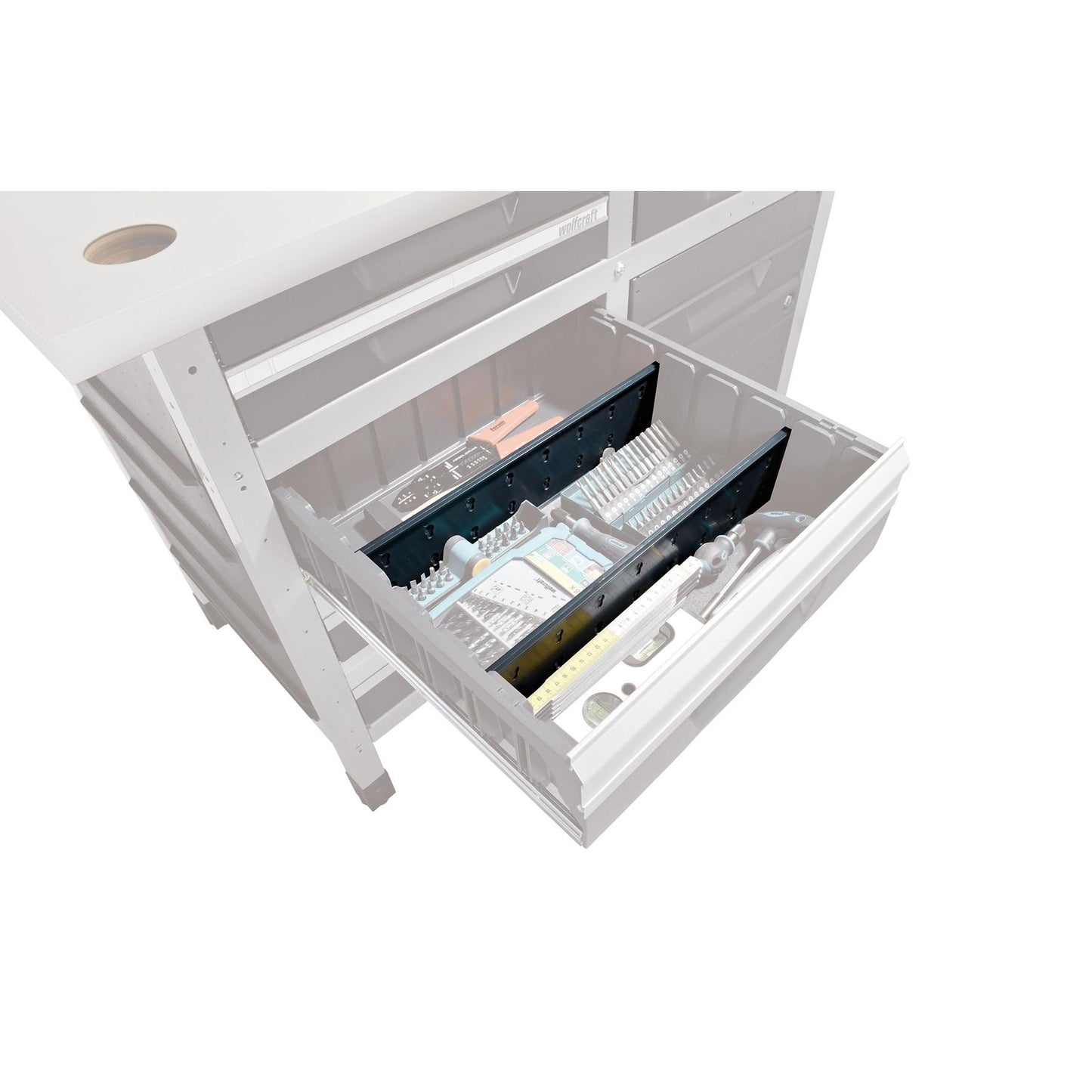 Wolfcraft 6071000 - 2 conjuntos de divisórias pequenas para gavetas