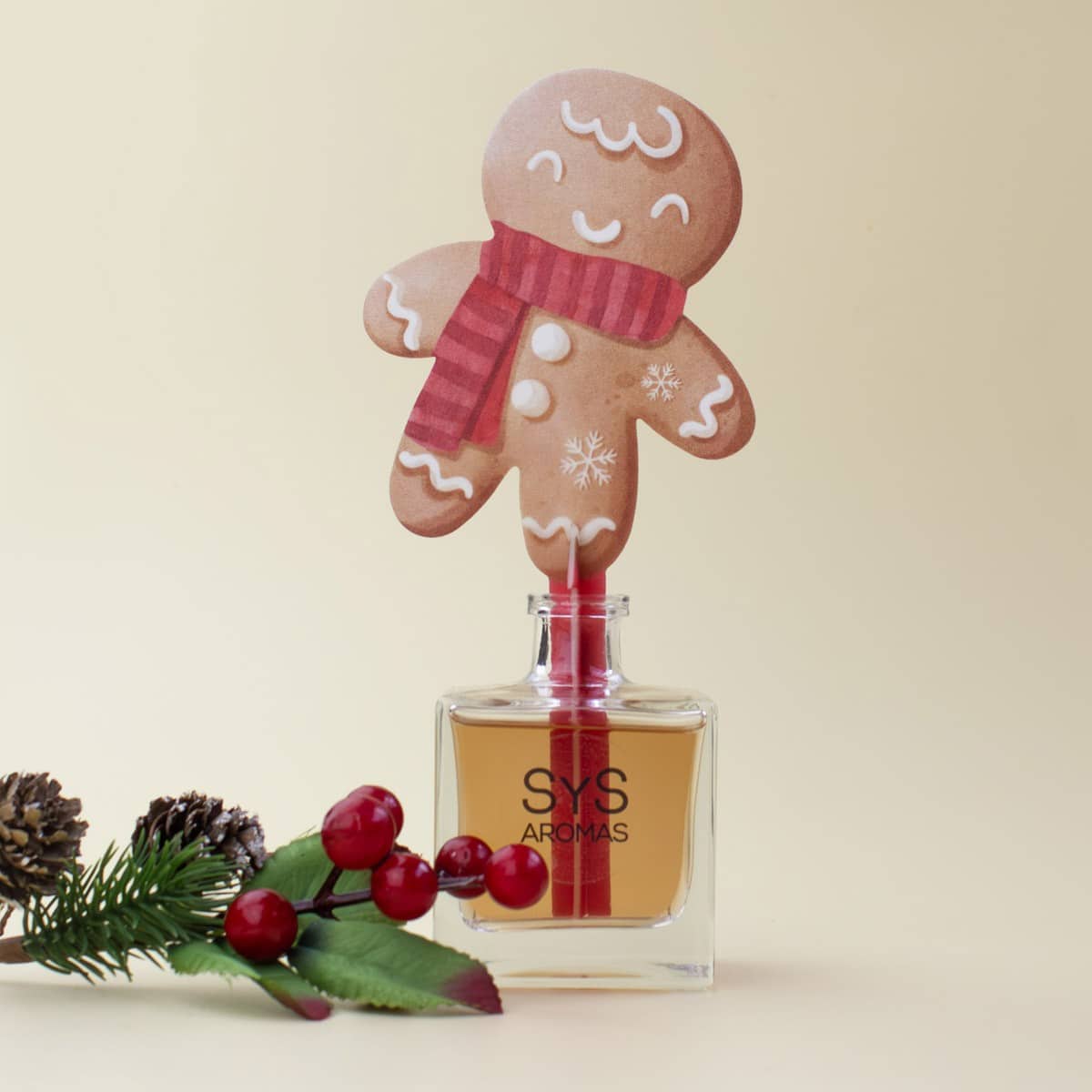 Ambientador Difusor Galleta Navidad Canela y Jengibre 90 ml SYS Aromas | Mikado Aromático | Fragancia Navideña_2
