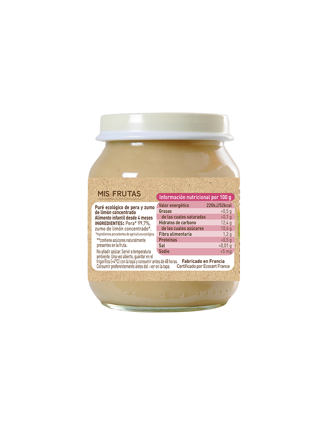 Pote de Pêra Babybio 130g