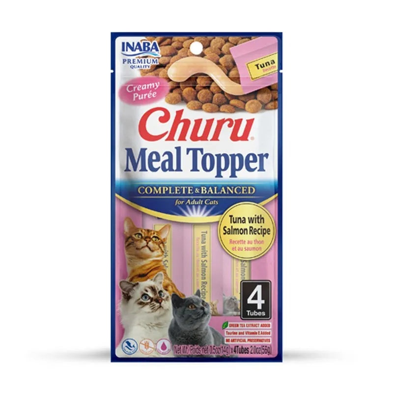 Meal Topper de Atún y Salmón para Gatos Churu 4 x 14 g