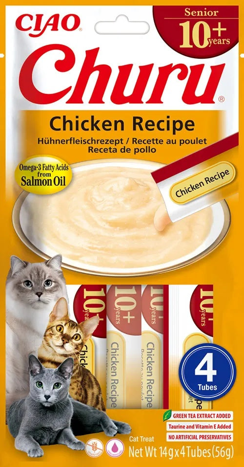 Snack Cremoso Senior de Pollo para Gatos Churu 4 x 14 g