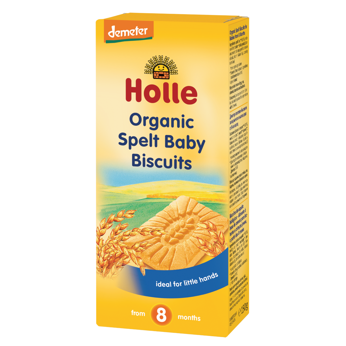Bolachas de espelta biológica para bebé (a partir dos 8 meses), Holle, 150 g