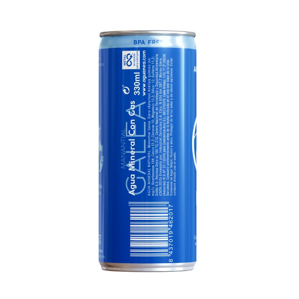 Água Mineral Natural com Gás NEA em Lata 330 ml