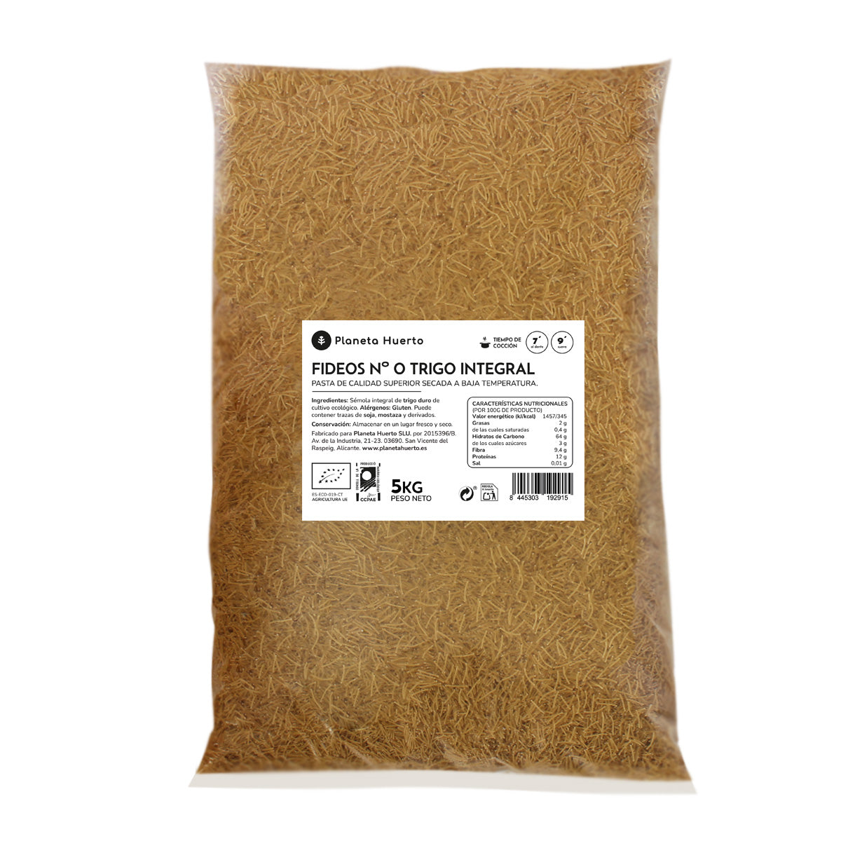 Noodles Integrais Biológicos Planeta Huerto nº 0 5 Kg