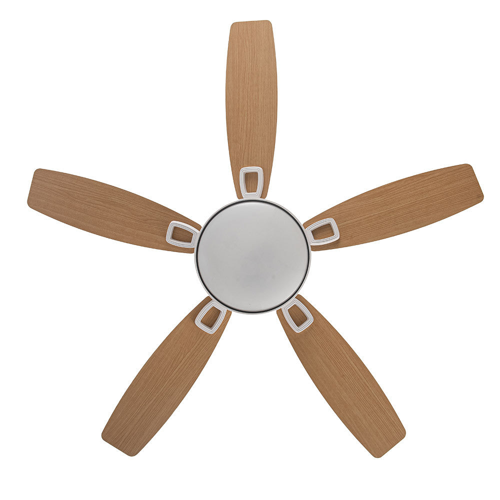 Ventilador 30w Dc Braw Blanco 5 Aspas Blanco/haya 6 Vel. 3 Colores 106,7d C/remoto, Memoria Y Temporizador 2850lm_3
