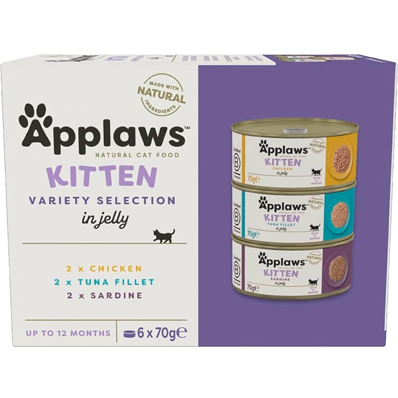 Applaws Cat Can Kitten Multipack 6 x 70 g Alimento húmido natural sem cereais para gatos