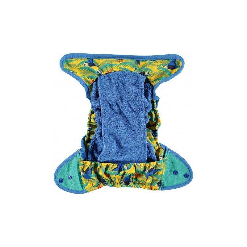 Fralda de pano de bambu Parrot com fecho de encaixe e encaixe