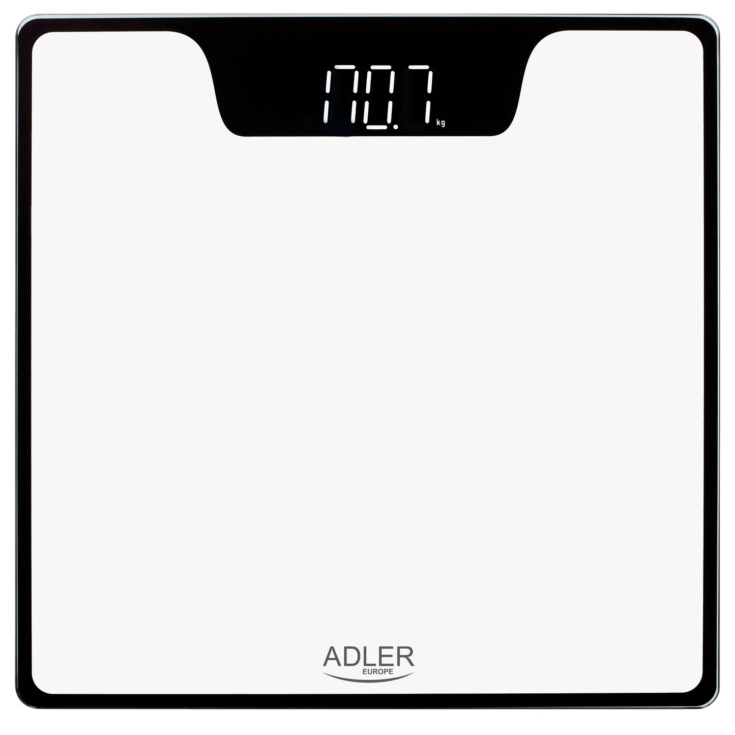 Báscula De Baño Digital Alta Precisión 180kg, Pantalla Led Apagado Automático, Vidrio Templado Adler Ad8174w Blanco_5