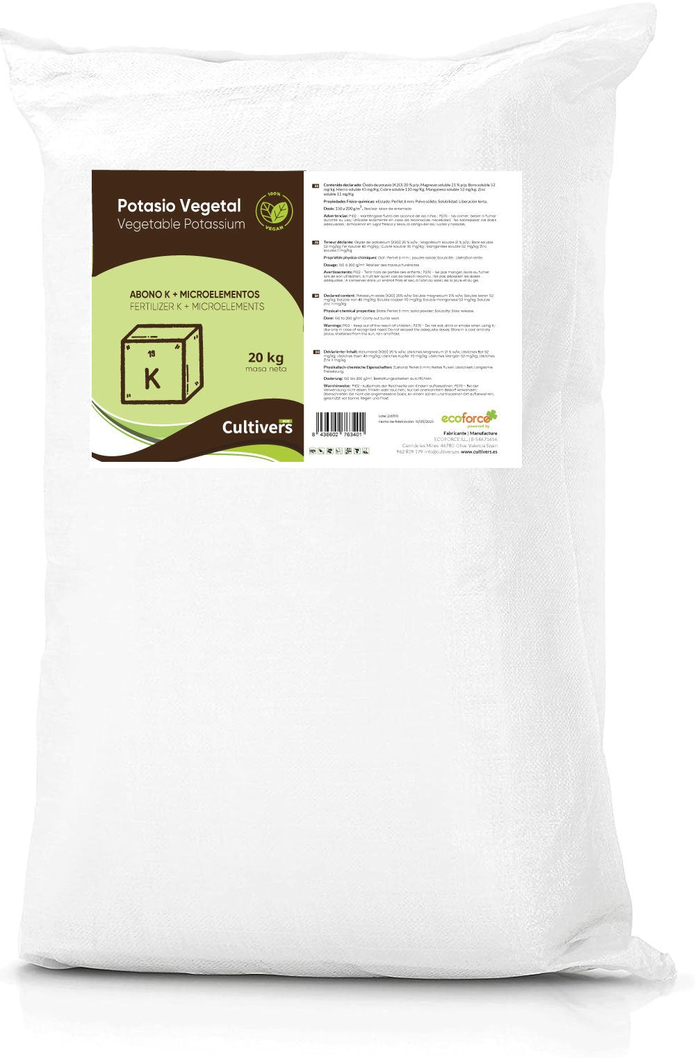 Corrector Potasio Vegetal Cultivers 5 Kg_2
