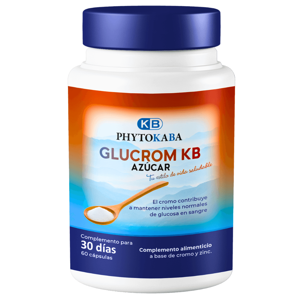 Glucrom Kb 60 Cápsulas A Base De Cromo Y Zinc