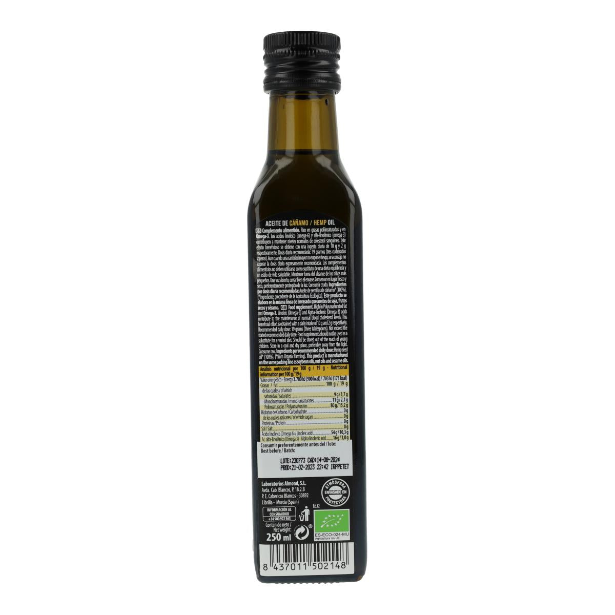 Óleo de Cânhamo Biológico, NaturGreen 250 ml