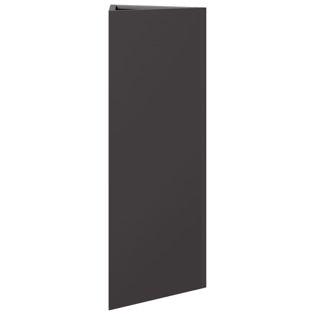 Jardineras Triangulares 2 Uds Acero Negro 30x26x75 Cm_5