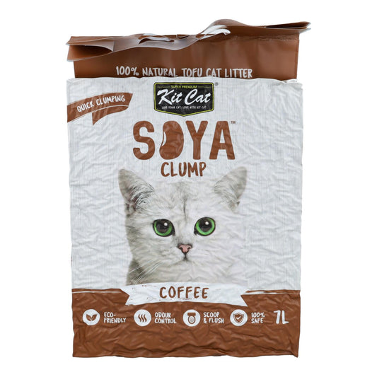 Kit de areia para gatos Eco SoyaClump - Areia para gatos Coffee 7 L