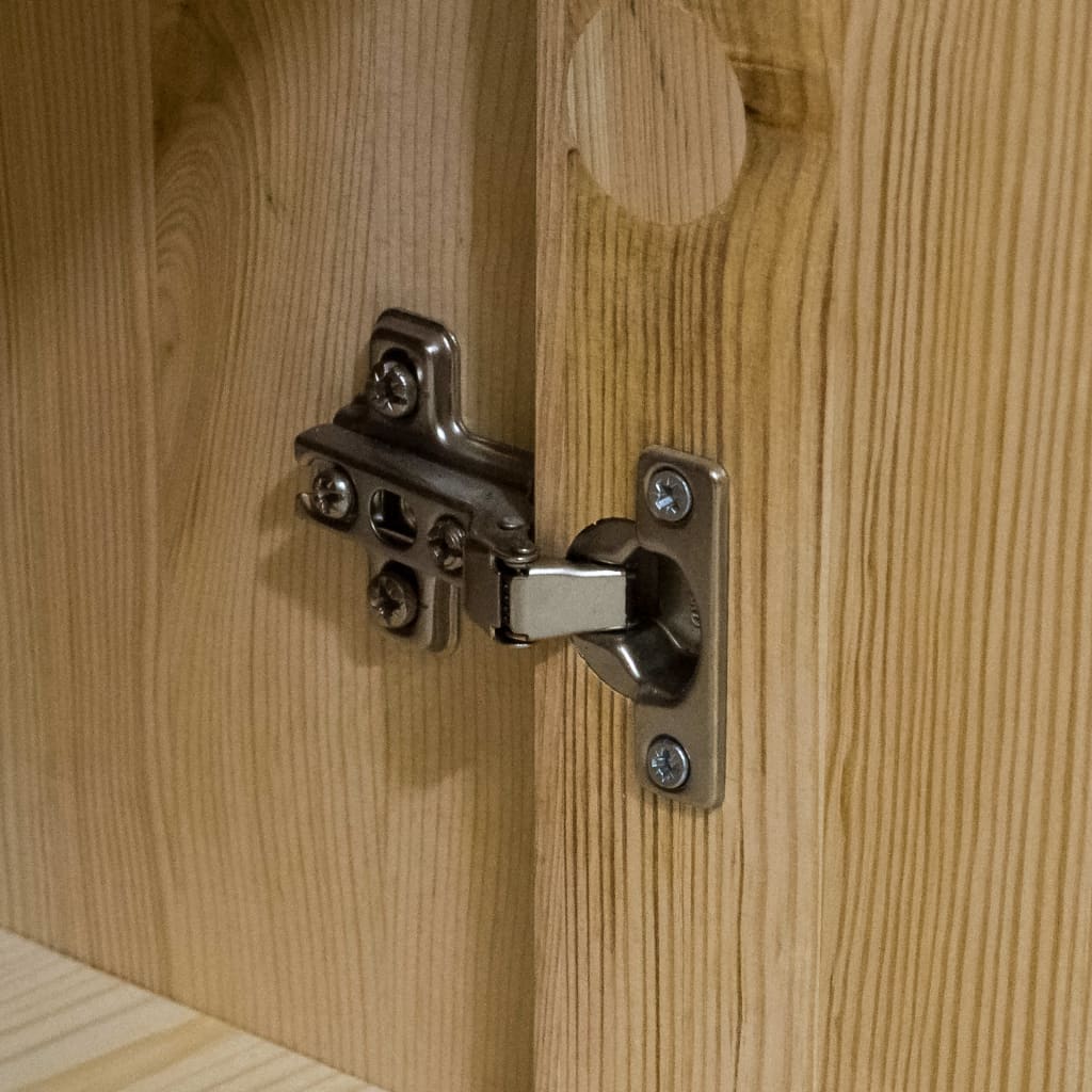 Aparador De Madera Maciza De Pino 134x39x79,5 Cm_3