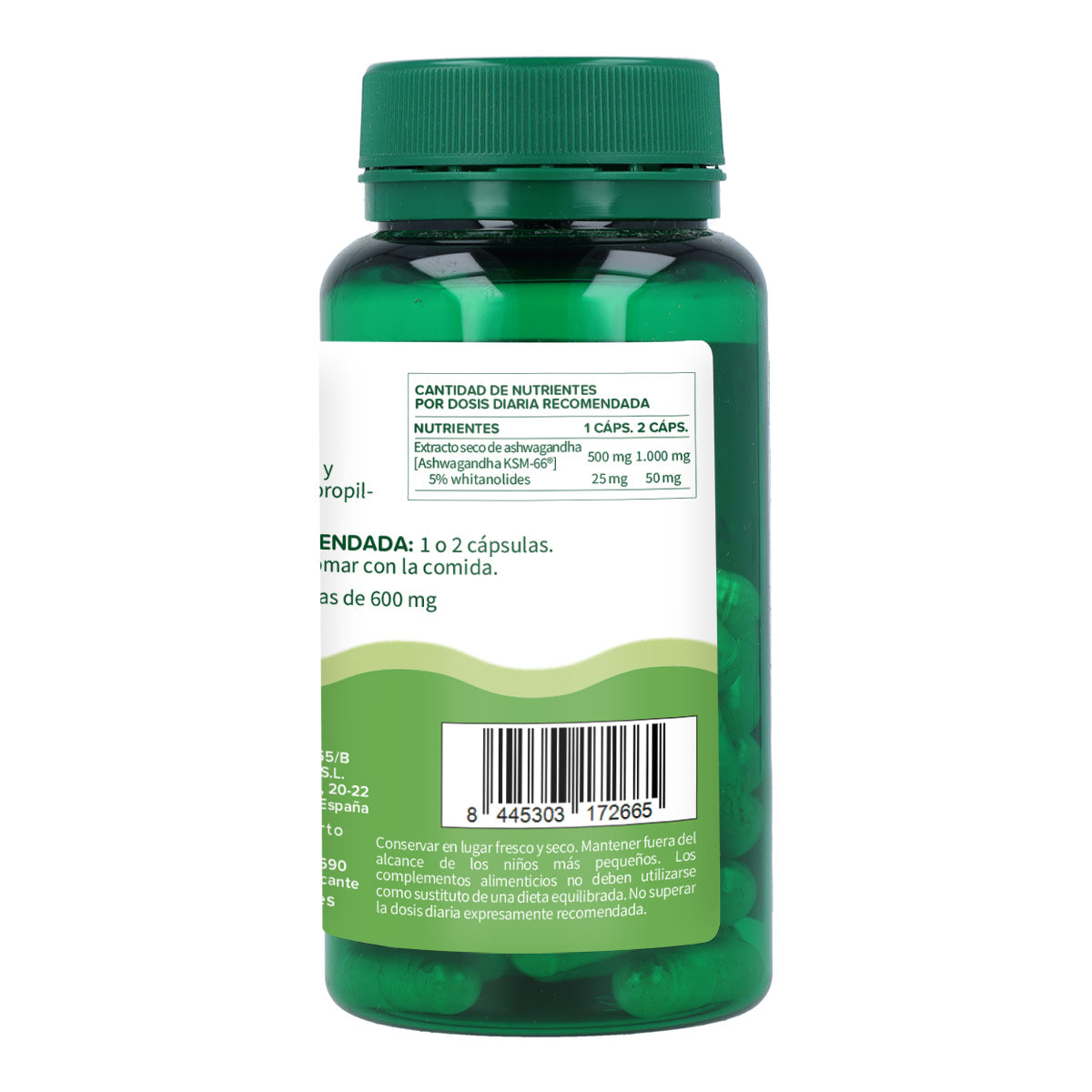 Embalagem de 2 cápsulas Ashwagandha KSM-66 Orchard Planet 60 cápsulas