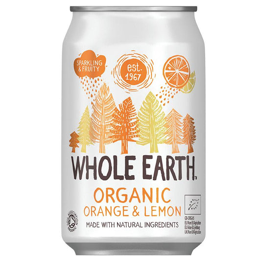 Refrigerante Orgânico de Laranja e Limão Whole Earth 330 ml