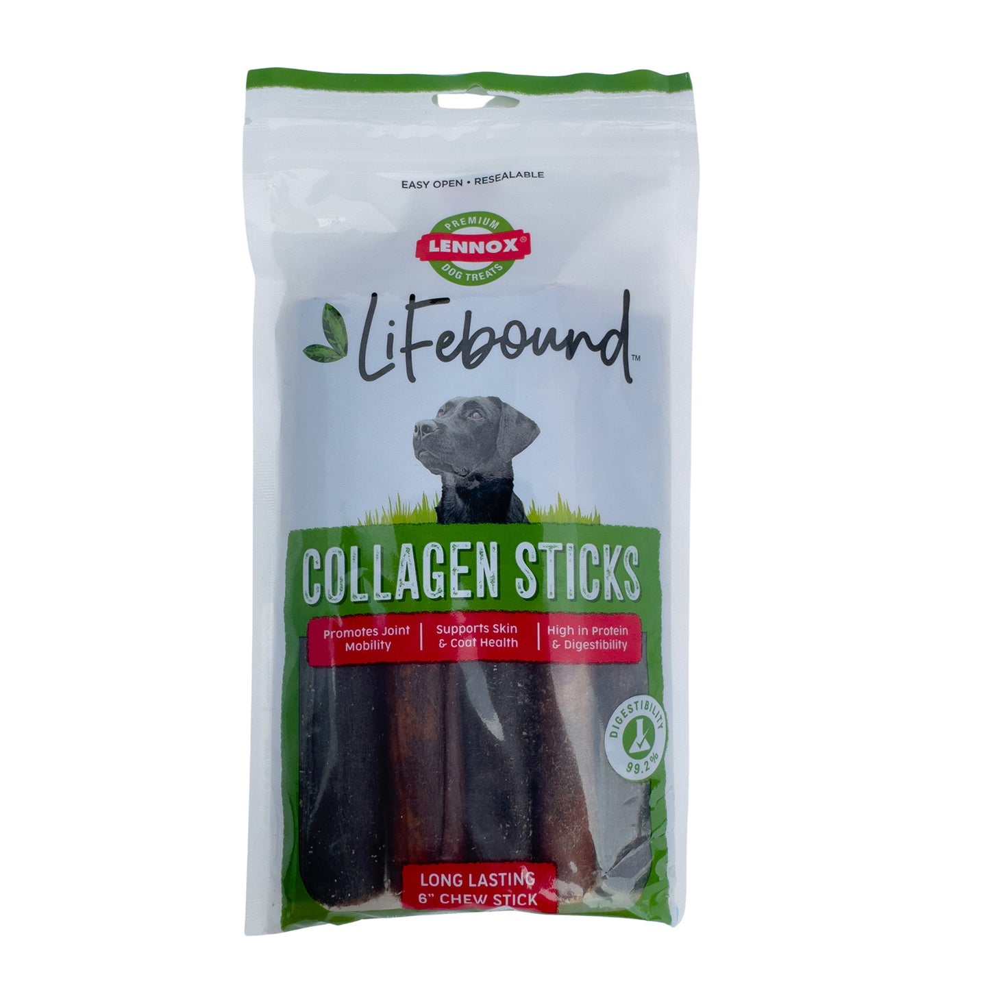 Lifebound - Palitos Masticables De Colágeno / Huesos Para Perros 4 Paquetes De 5 Piezas (20 Piezas) - Aprox. 15 Cm_0