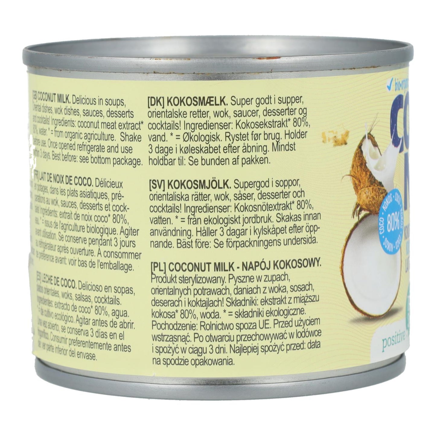 Leite de Coco 80% BIO Terrasana 200 ml