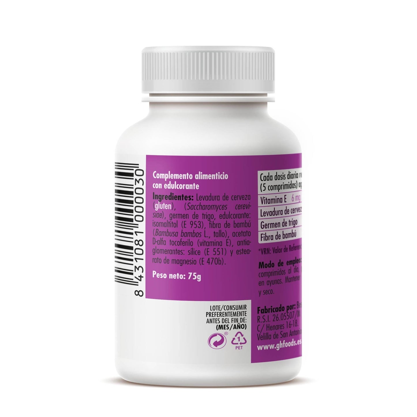 Levedura + Germe 600 mg 125 Comprimidos GHF
