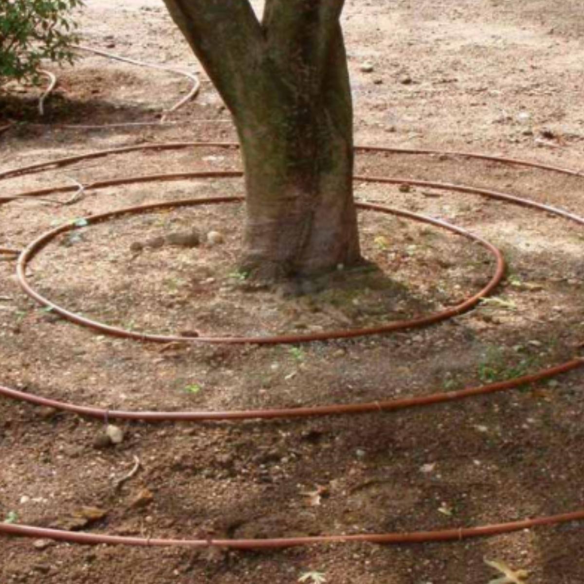 Tubo castanho com gotejadores integrados 16 mm Aqua Control 100 m