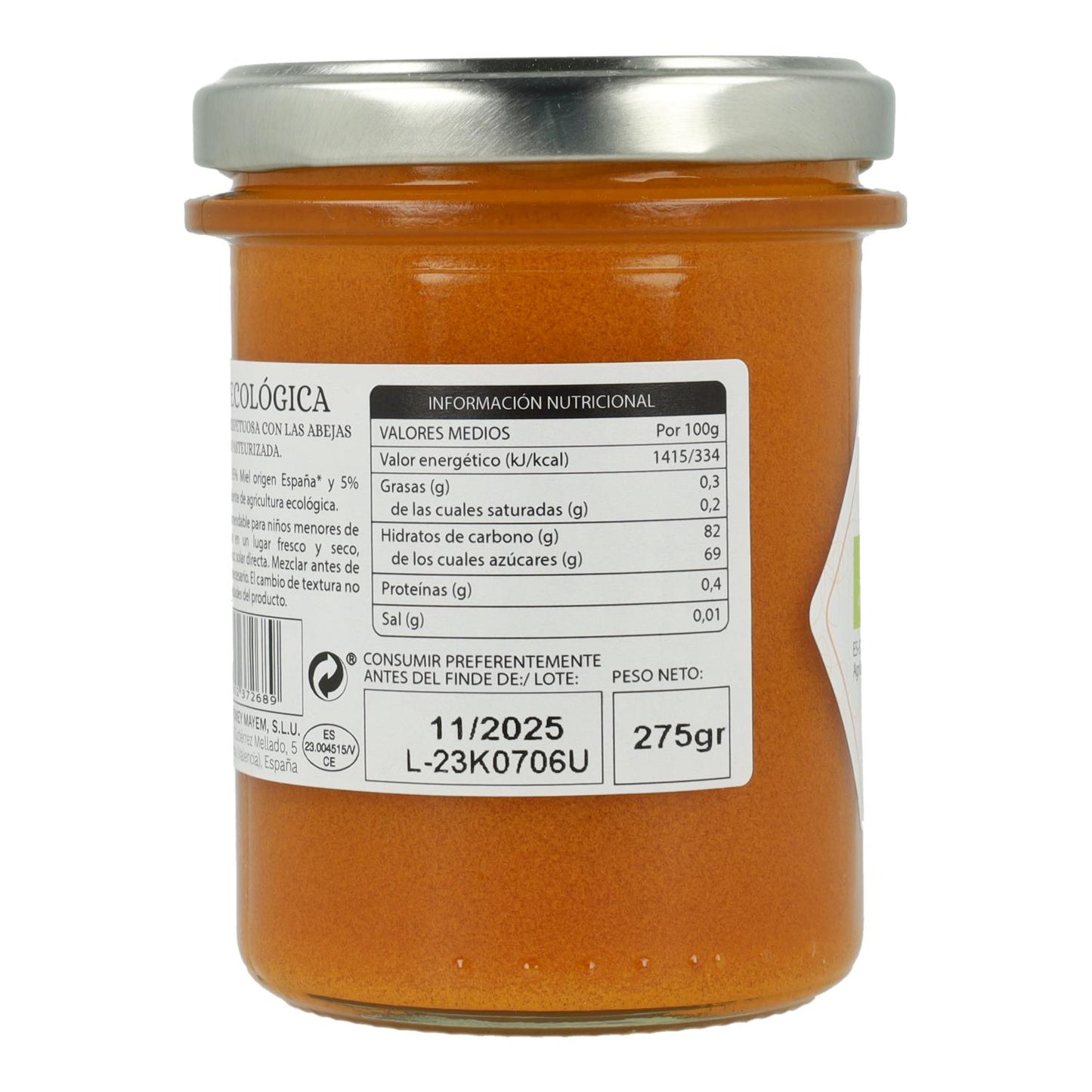 Mel de Cúrcuma Biológico Mayem 275g