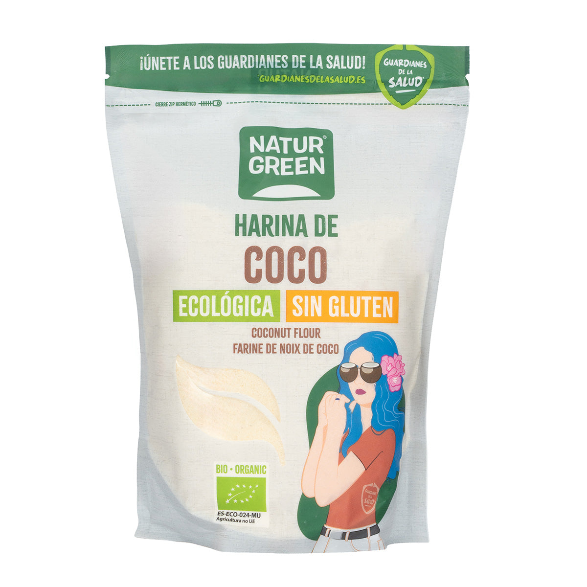 Farinha de Coco Biológica Sem Glúten NaturGreen 500 g
