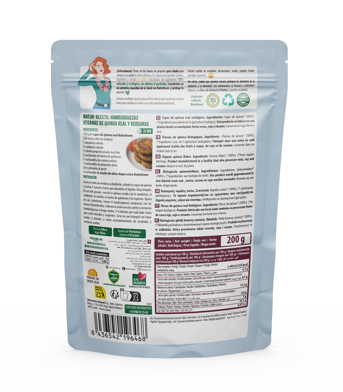 Flocos de Quinoa Orgânica Real Sem Glúten NaturGreen 200 g