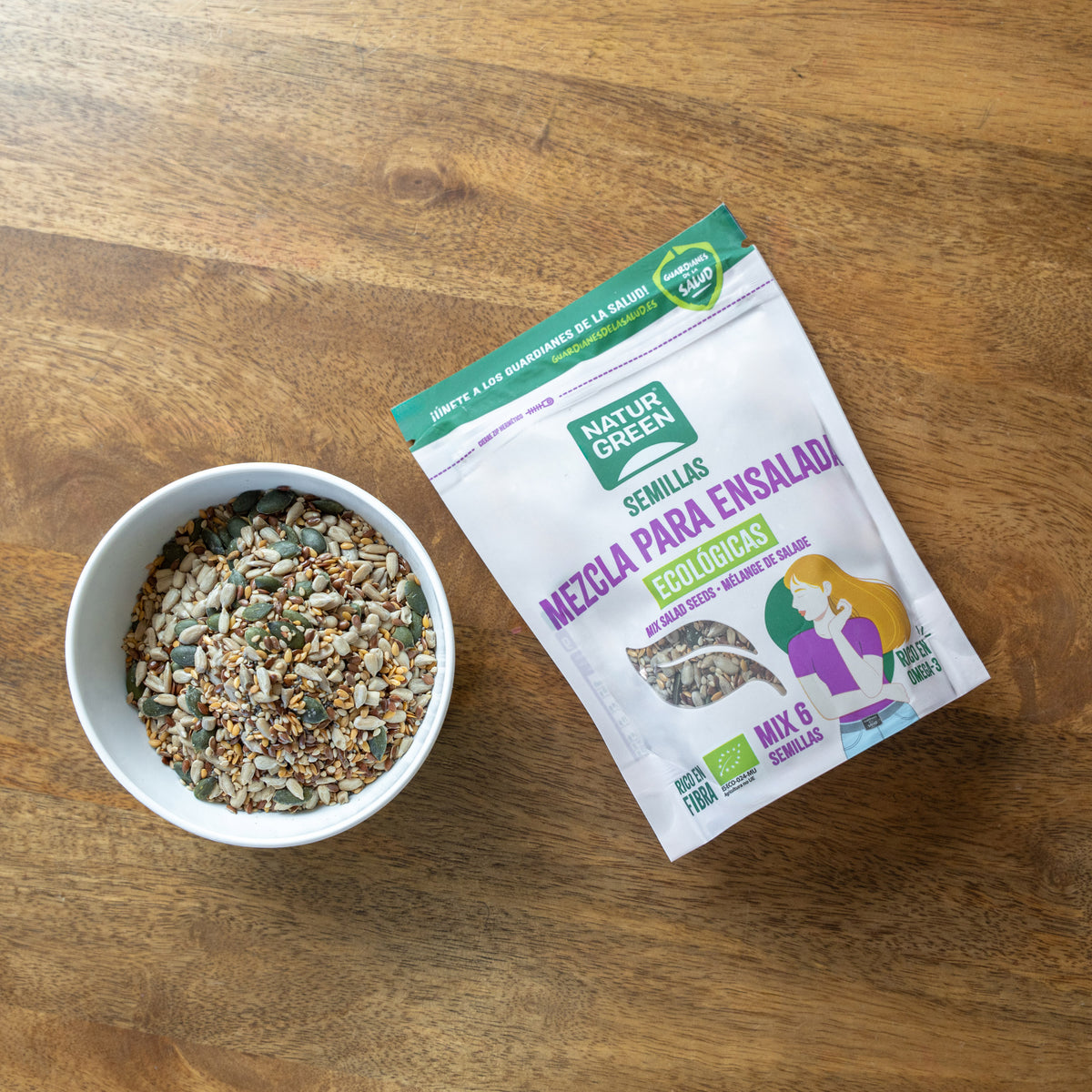 6 Mistura de Sementes para Salada, NaturGreen, 450g