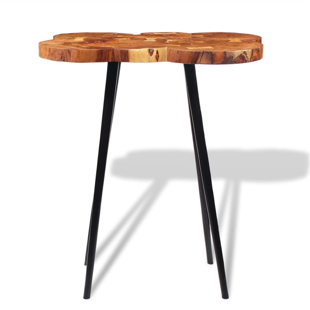Mesa De Bar De Tronco Madera Maciza De Acacia 90x60x110 Cm_4