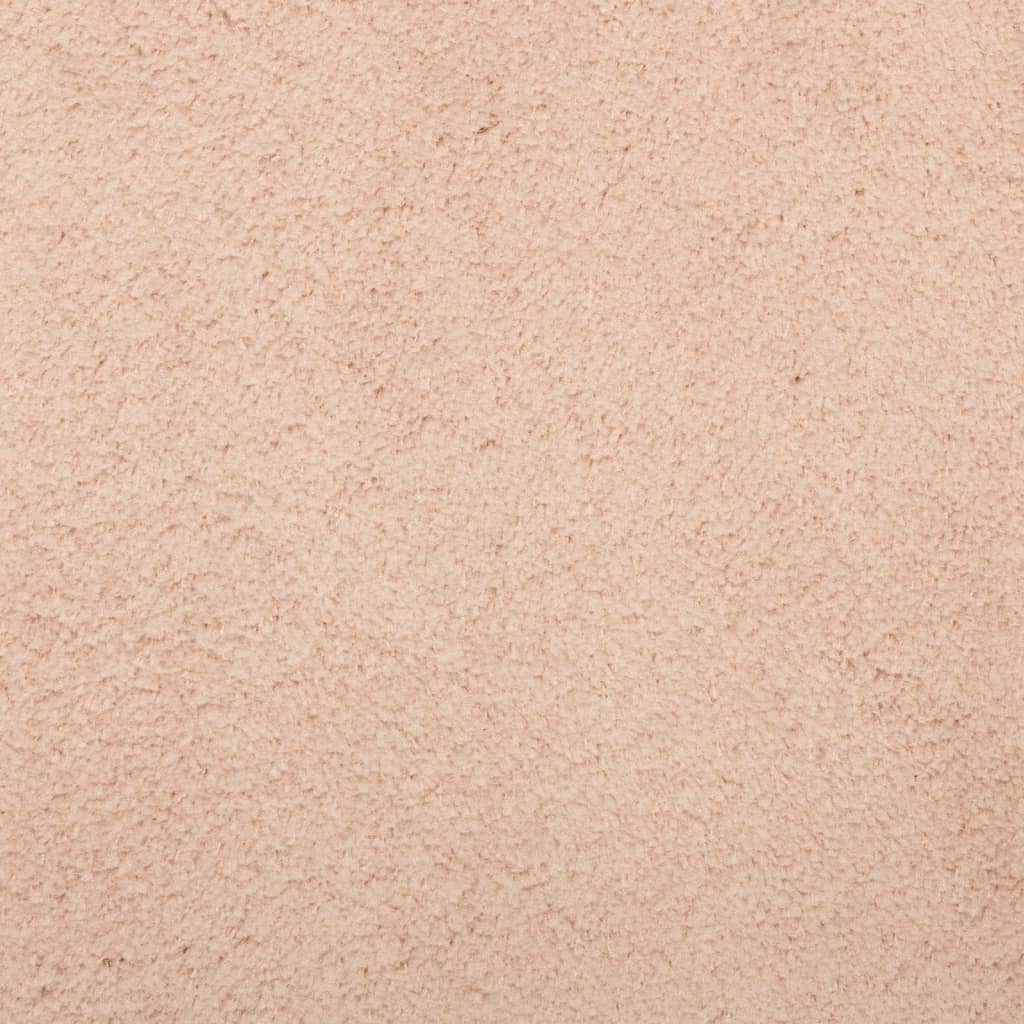 Alfombra De Pelo Corto Suave Lavable Huarte Rosado 120x120 Cm / Vetonek_5