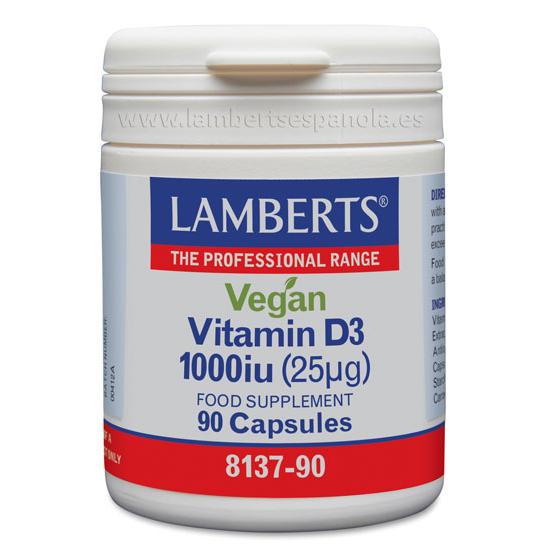 Vitamina D3 Vegan 1000 UI 25µg, Lamberts