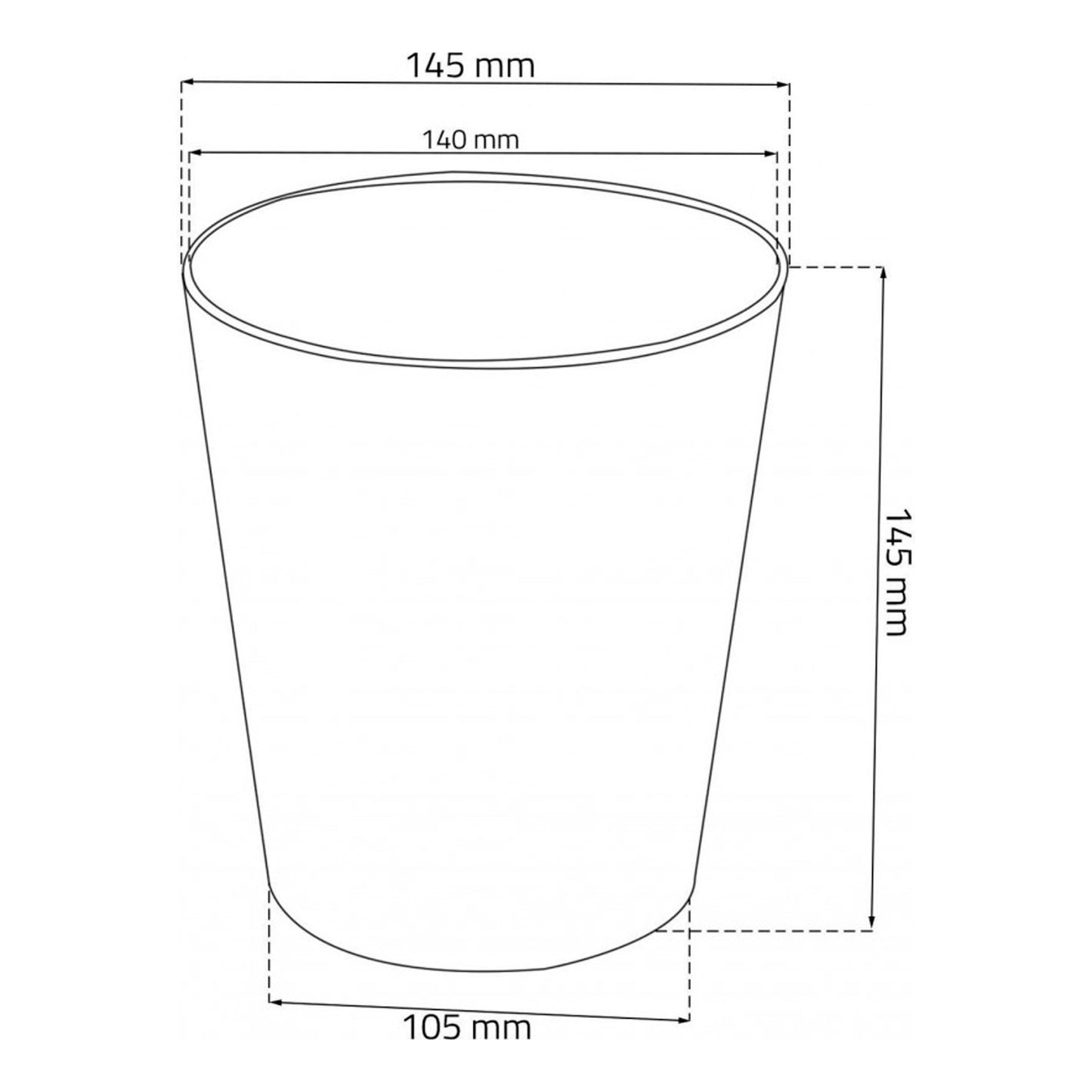 Maceta De Plastico Tree En Color Gris Hielo 14,5 (largo) X 14,5 (ancho) X 14,8 (alto) Cm