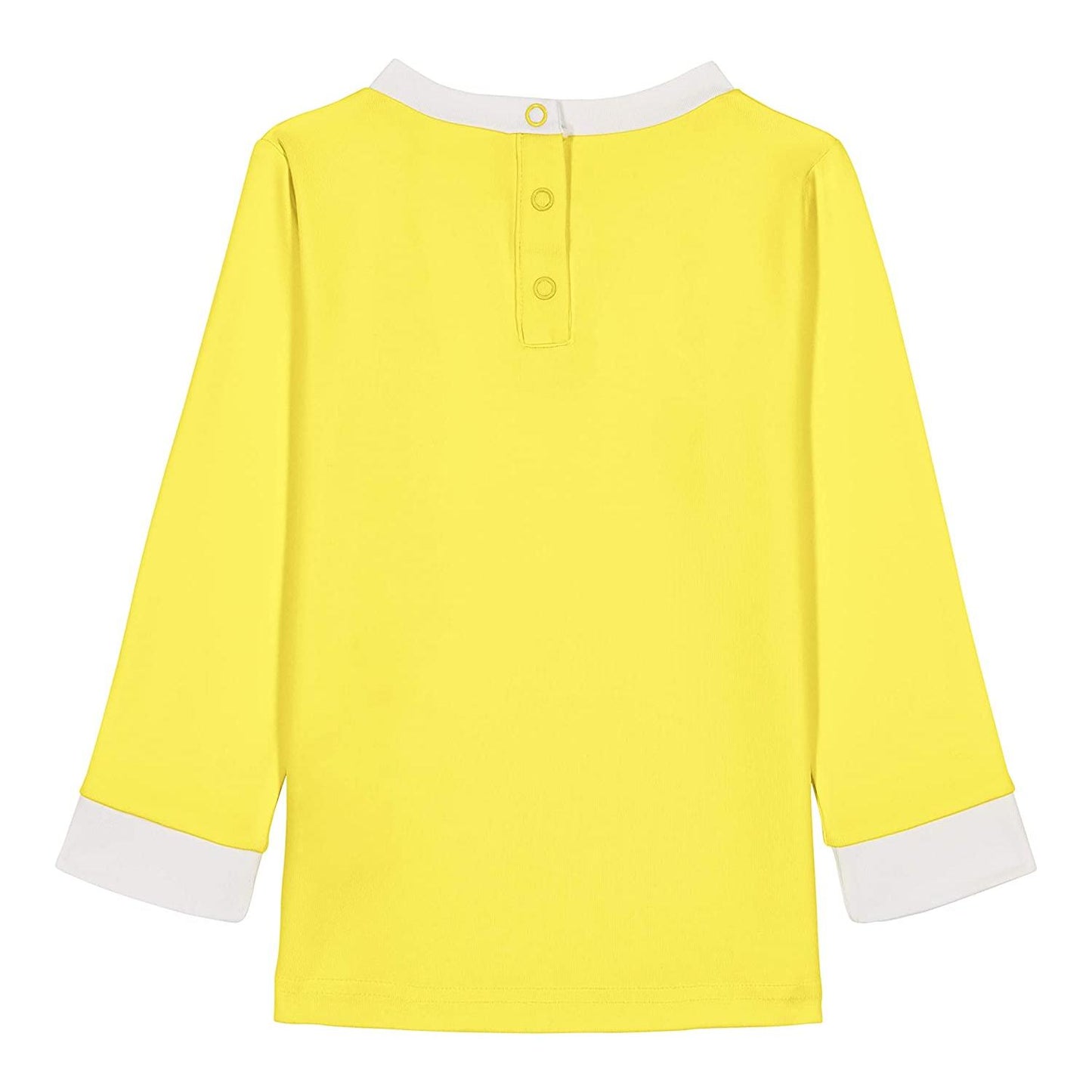 T-shirt com proteção UV amarela 6 meses