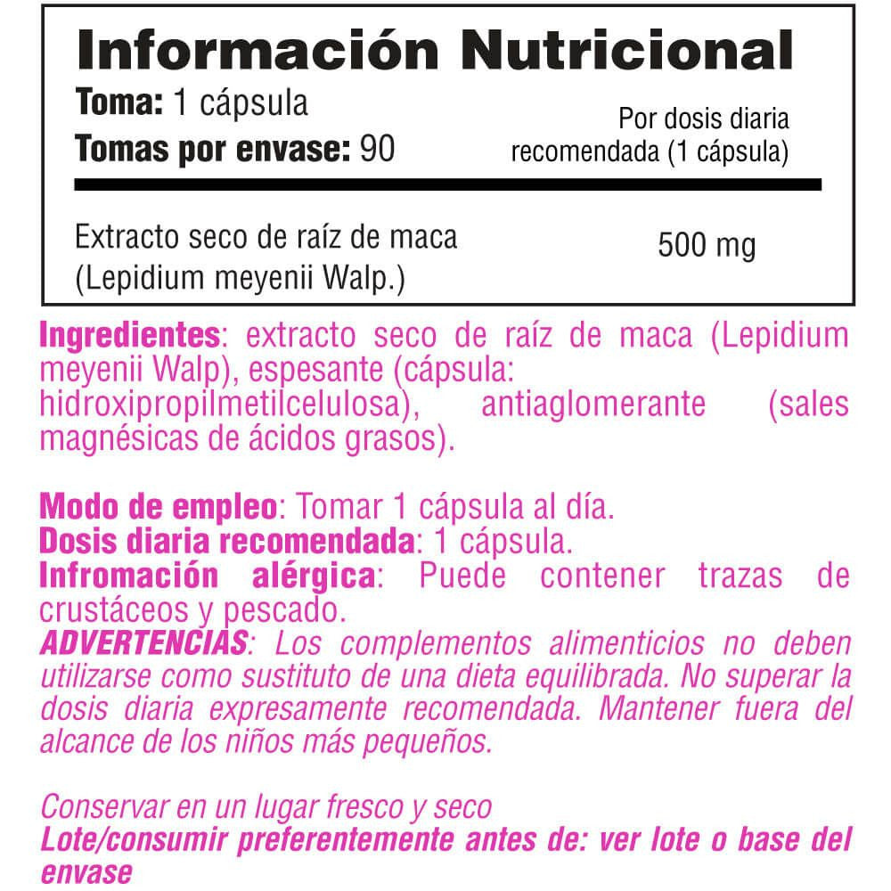 Maca 500mg - 90 Cápsulas - Vigorizantes - Smart Supplements_5