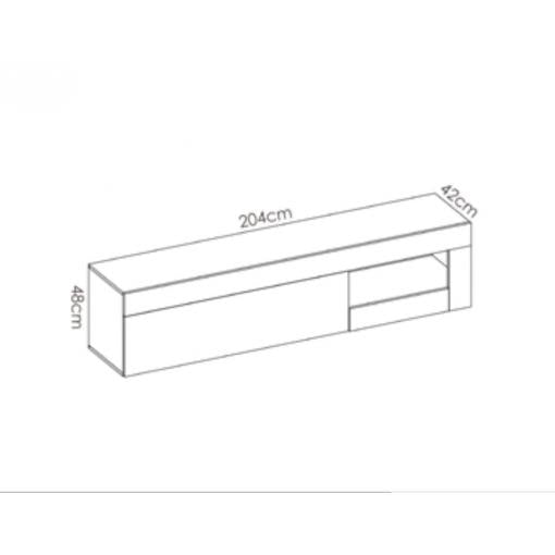 Suporte TV Lebo 48x204x42 cm