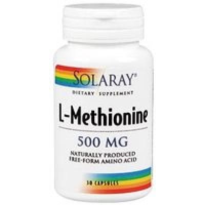 Metionina 500 mg Solaray, 30 cápsulas
