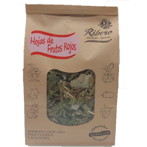 Snack Ribero de Folhas de Frutos Vermelhos para Coelhos e Roedores 100 g