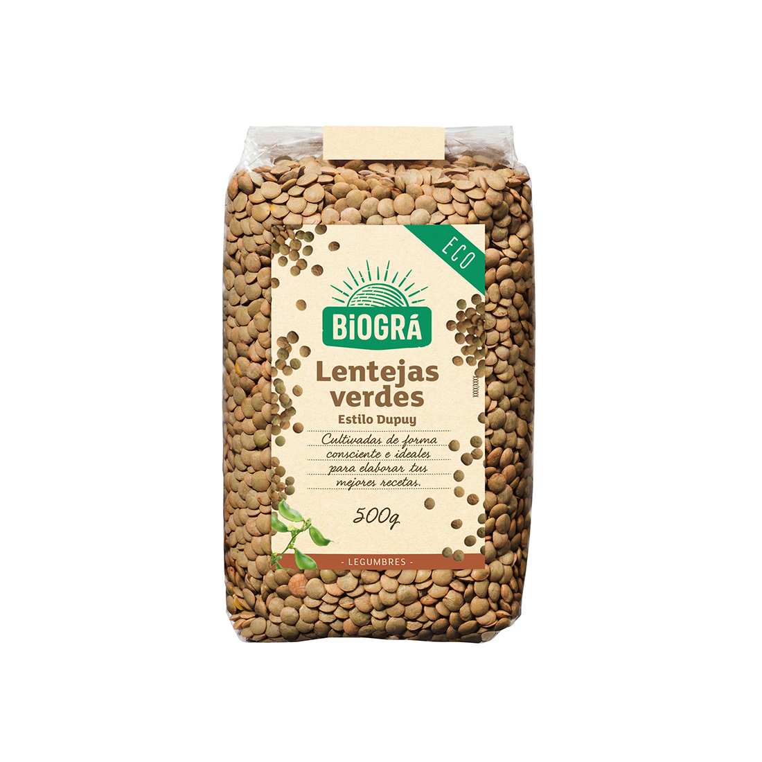 Lentilhas Verdes Biológicas 500 g Biográ