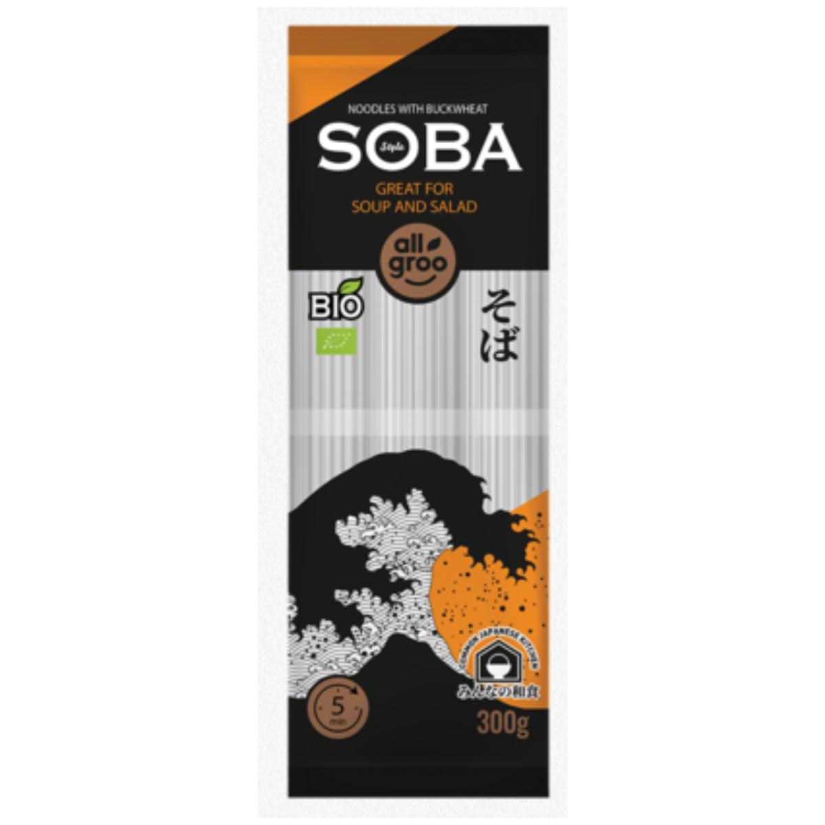 Noodles de trigo sarraceno biológico, Soba Allgroo 300g