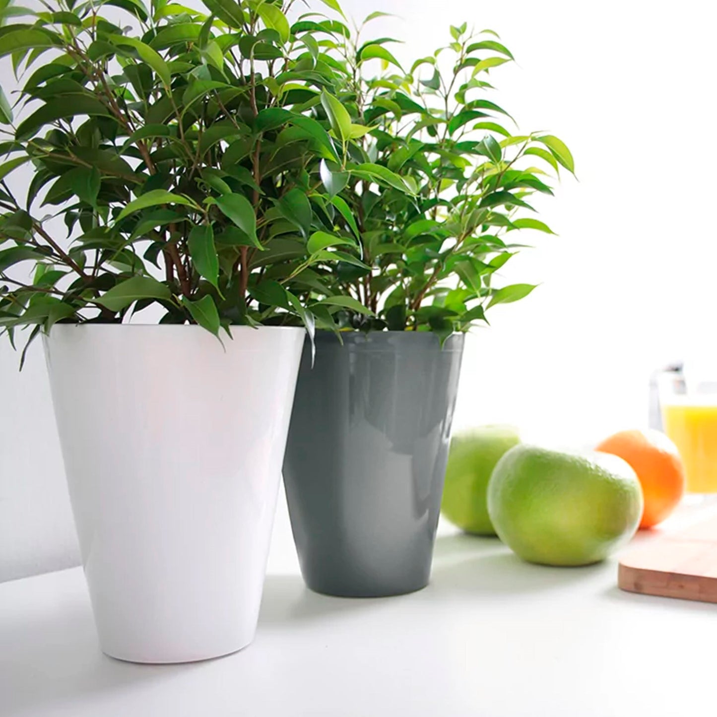 Maceta Coubi Orchid 1,3l., Dimensiones (mm) 130x130x170, Color Blanco