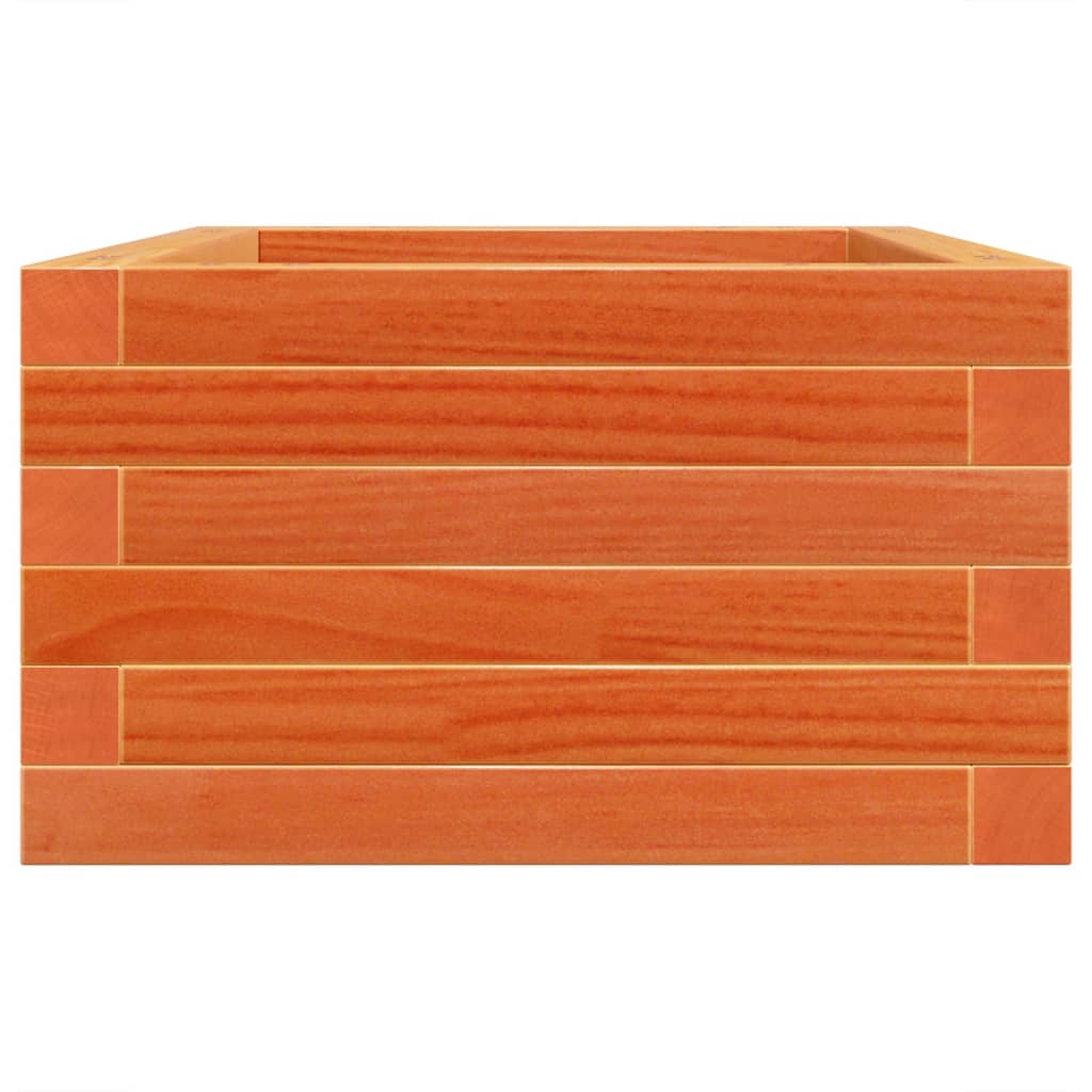 Jardinera De Madera Maciza Pino Marrón Cera 70x40x23 Cm_5