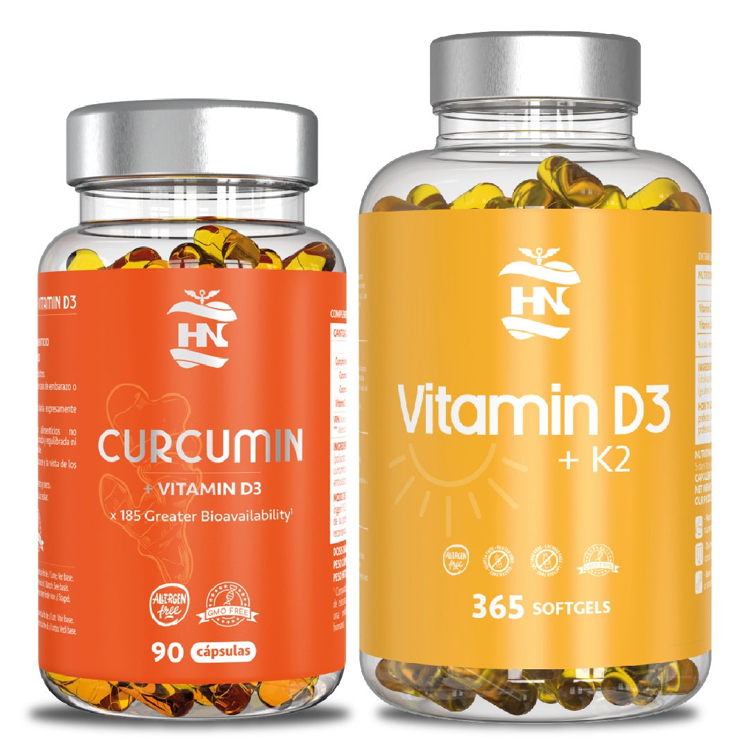 Pack Vitamina D3k2 365 Caps & Curcuma Liquida Liposomada 90 Caps_0