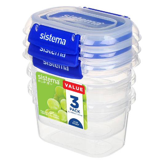 Pack de recipientes herméticos Klip It+ System 3x400 ml