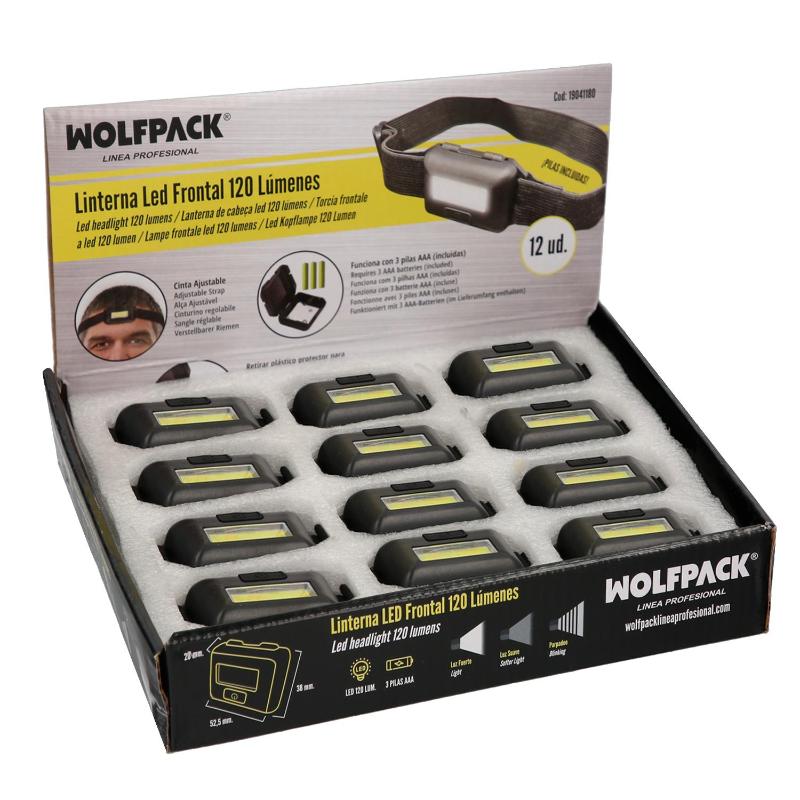 Linterna Led Frontal Cabeza Ajustable 120 Lumenes, 3 Modos, Cinta Ajustable, 3 Baterias Aaa Incluidas