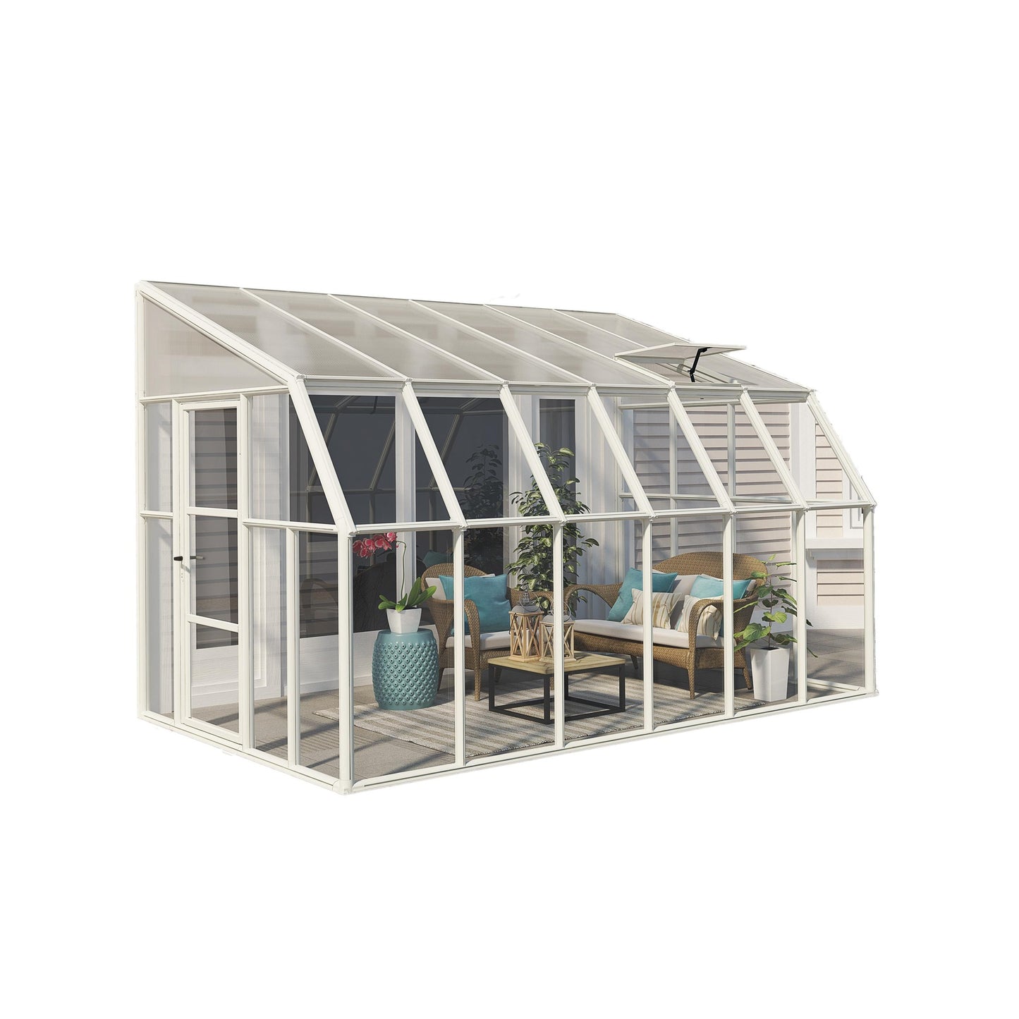 Pérgola fechada para solário 384x257 cm