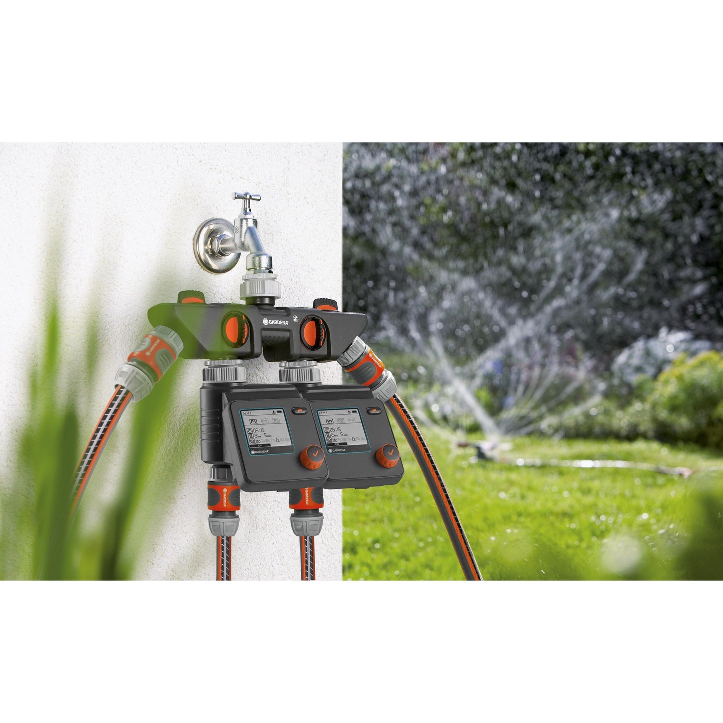 Distribuidor Gardena de 4 vias