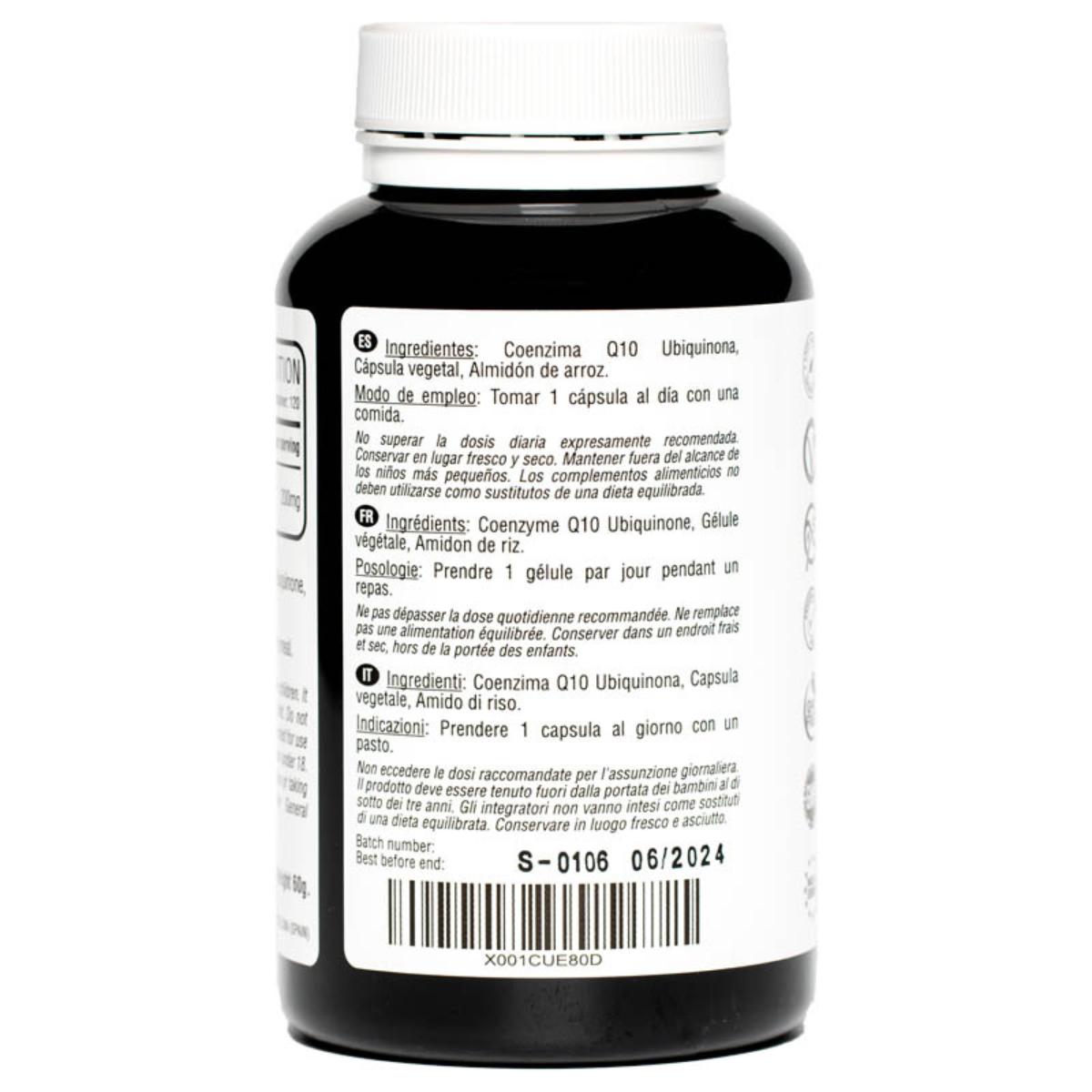 Coenzima Q10 200 mg 120 cápsulas vegan Hivital