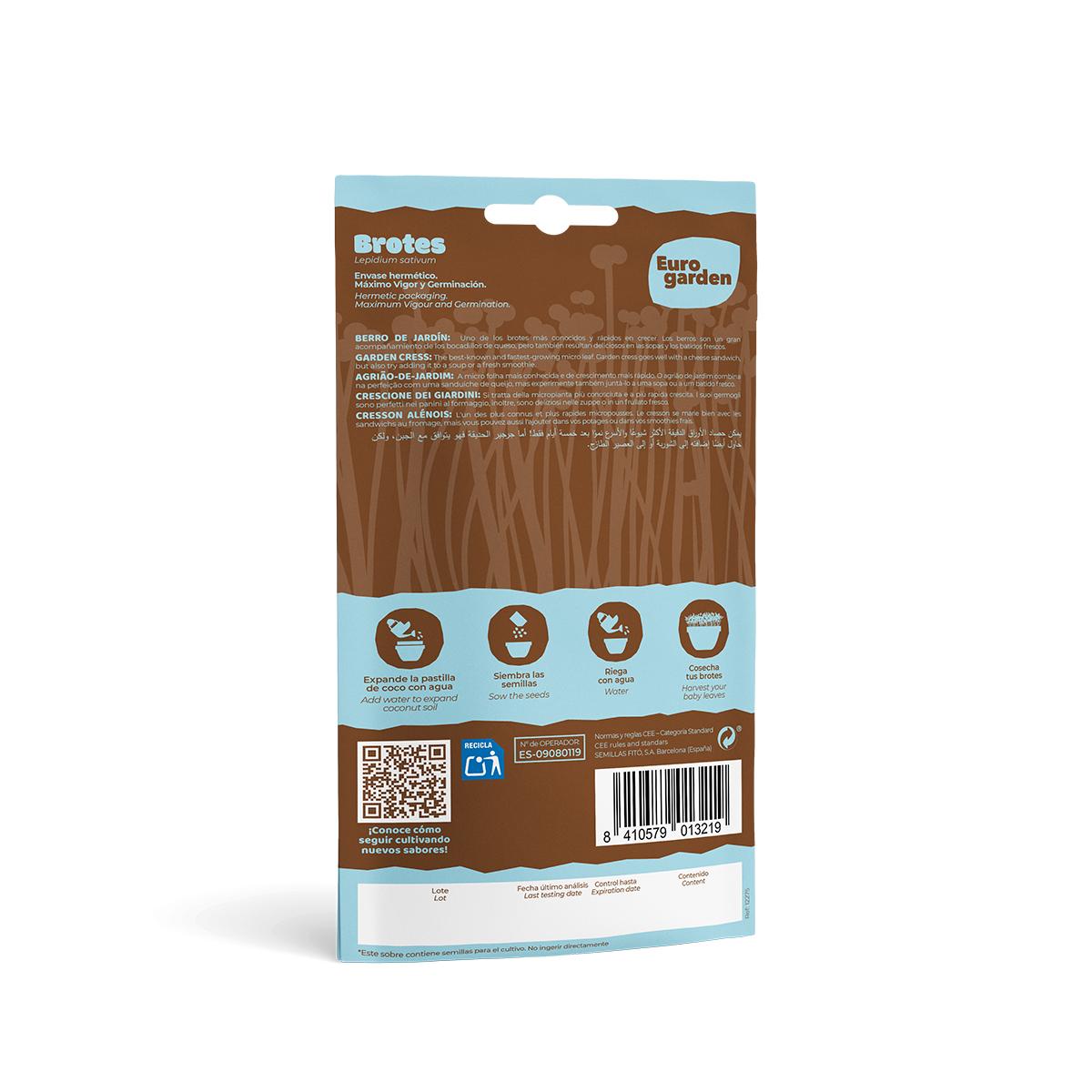 Sementes de rebentos de agrião comum Eurogarden